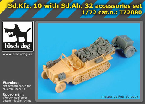 ブラックドッグ T72080 1/72 Sd.Kfz 10 & Sd.Ah.32 アクセサリーセット ( MK 72用)