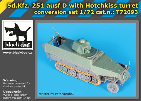 ブラックドッグ T72093 1/72 Sd.Kfz.251 D型 & オチキス ターレット コンバージョンセット ( ドラゴン用)