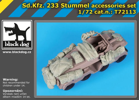 ブラックドッグ T72113 1/72 Sd.Kfz 233 シュツンメル アクセサリーセット ( ローデン用)