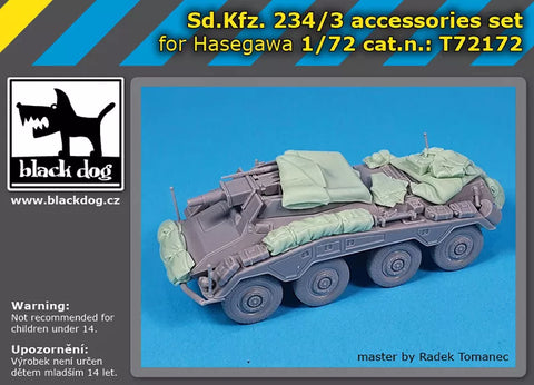 ブラックドッグ T72172 1/72 Sd.Kfz. 234/3 アクセサリーセット (ハセガワ用)