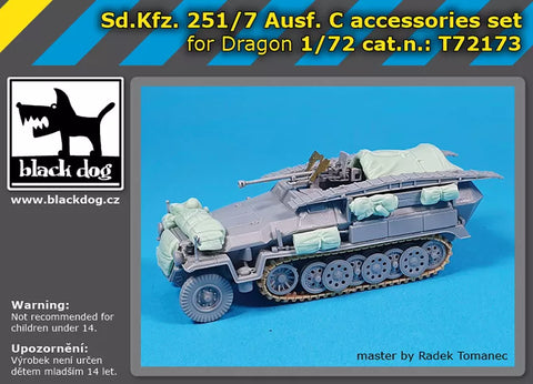 ブラックドッグ T72173 1/72 Sd.Kfz. 251/7 C型 アクセサリーセット (ドラゴン用)