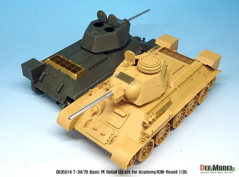 DEFモデル DE35014 1/35 WWII ロシア T-34/76 ベーシックエッチングパーツセット (アカデミー/ICM/レベル用)