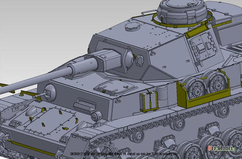 DEFモデル DE35017 1/35 IV号戦車H型初期-中期 ベーシックエッチングパーツセット (アカデミー/ 他キット用)