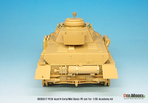 DEFモデル DE35017 1/35 IV号戦車H型初期-中期 ベーシックエッチングパーツセット (アカデミー/ 他キット用)