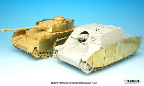 DEFモデル DE35019 1/35 IV号戦車H型初期-中期 車体シュルツェンエッチングパーツセット (アカデミー/ 他キット用)