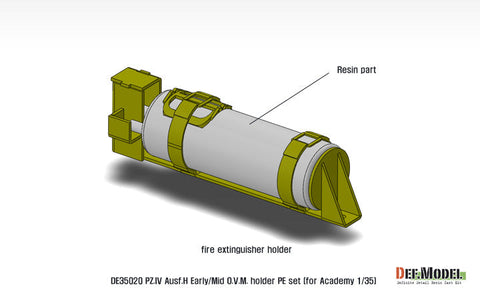 DEFモデル DE35020 1/35 IV号戦車H型初期-中期 OVMホルダーセット (アカデミー/ 他キット用)