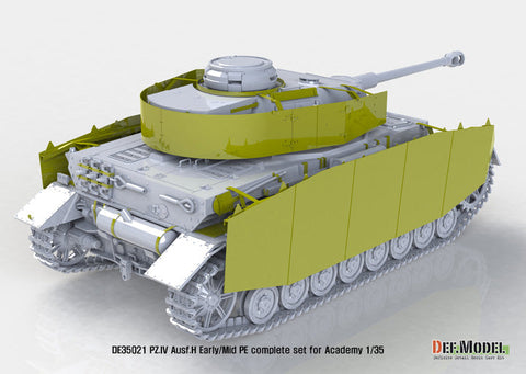 DEFモデル DE35021 1/35 IV号戦車H型初期-中期 エッチングパーツコンプリートセット (アカデミー/ 他キット用)