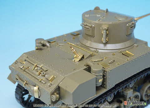 DEFモデル DE35022 1/35 アメリカ M3 スチュアート 後期型 ベーシックエッチングパーツセット (タミヤ/ アカデミー用)