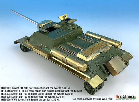 DEFモデル DE35024 1/35 SU-100 ベーシックエッチングパーツセット (ズベズダ新キット用)
