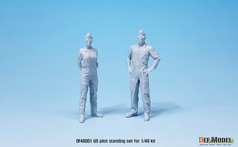 DEFモデル DF48001 1/48 アメリカ海兵隊 ヘリコプターパイロットセット(2体)