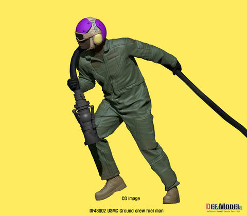 DEFモデル DF48002 1/48 アメリカ海兵隊 グランドクルー給油員(給油ノズル付)