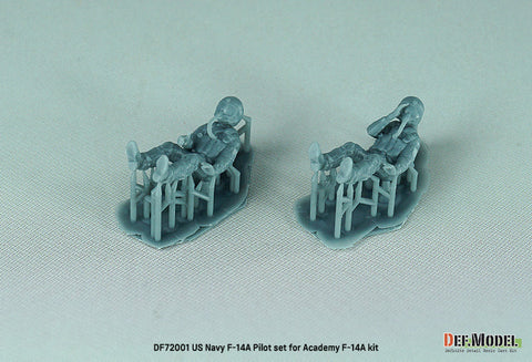 DEFモデル DF72001 1/72 アメリカ海軍 F-14A パイロットセット(2体)(アカデミー用)