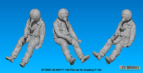 DEFモデル DF72001 1/72 アメリカ海軍 F-14A パイロットセット(2体)(アカデミー用)