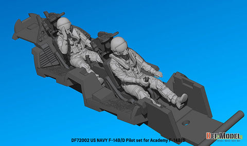 DEFモデル DF72002 1/72 アメリカ海軍 F-14B/D パイロットセット(2体) (アカデミー用)
