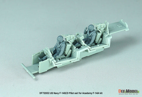 DEFモデル DF72002 1/72 アメリカ海軍 F-14B/D パイロットセット(2体) (アカデミー用)
