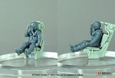 DEFモデル DF72002 1/72 アメリカ海軍 F-14B/D パイロットセット(2体) (アカデミー用)