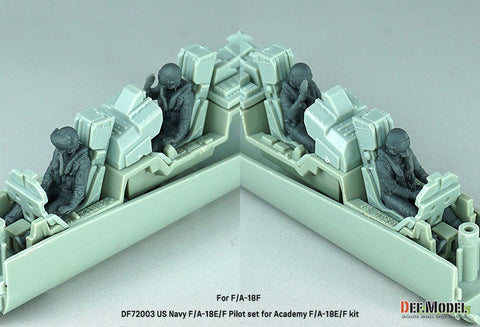 DEFモデル DF72003 1/72 アメリカ海軍 F/A-18E/F パイロットセット(3体) (アカデミー用)