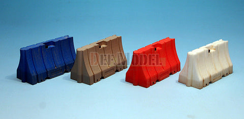 DEFモデル DM35005 1/35 現用 6フィート 樹脂ジャージーバリアーセット (4 個)