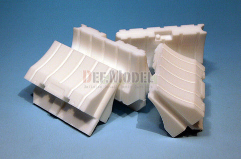 DEFモデル DM35005 1/35 現用 6フィート 樹脂ジャージーバリアーセット (4 個)