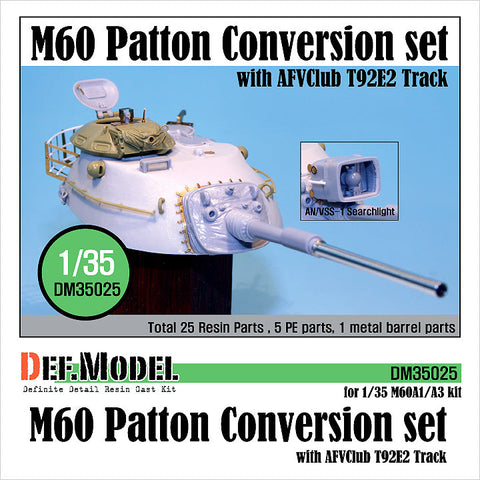 DEFモデル DM35025 1/35 M60 パットン コンバージョンセット (各社 M60A1/3用)(履帯別売り)