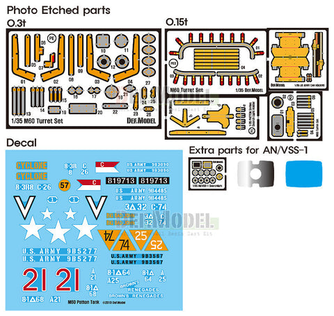 DEFモデル DM35025 1/35 M60 パットン コンバージョンセット (各社 M60A1/3用)(履帯別売り)