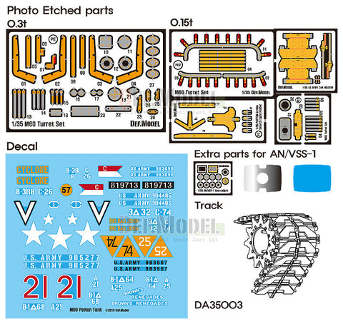 DEFモデル DM35025 1/35 M60 パットン コンバージョンセット (各社 M60A1/3用)(履帯別売り)