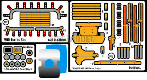 DEFモデル DM35029 1/35 M48A3 パットン ディテールアップセット (ドラゴン用)