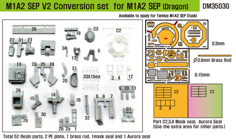 DEFモデル DM35030 1/35 M1A2 エイブラムス SEP V2 コンバージョンセット (ドラゴン用)