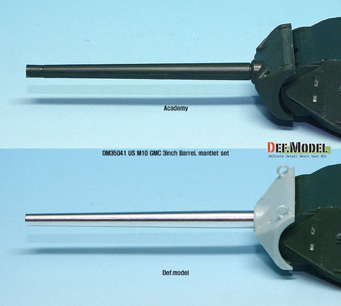 DEFモデル DM35041 1/35 M10 駆逐戦車 3インチ M7戦車砲砲身&防盾セット (アカデミー用)