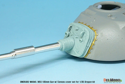 DEFモデル DM35082 1/35 アメリカ M48A5/M60 105mm金属砲身+防循カバー (ドラゴン用)