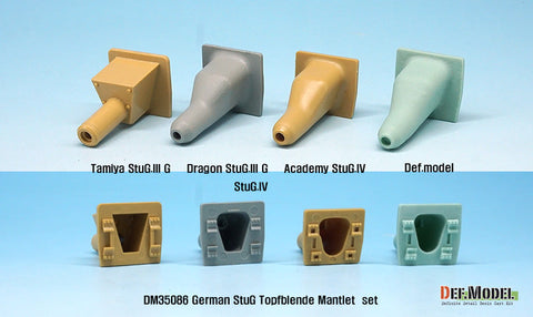 DEFモデル DM35086 1/35 WWII ドイツ III/IV号突撃砲用鋳造防盾セット(1/35 アカデミー/ ドラゴン/ タミヤ用)