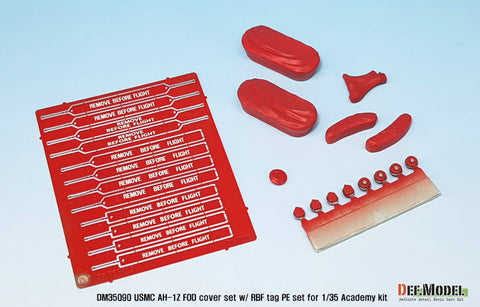 DEFモデル DM35090 1/35 アメリカ海兵隊 AH-1Z ヴァイパー FODカバー・リムーブビフォーフライトタグ (アカデミー用)
