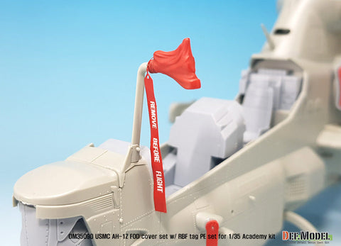 DEFモデル DM35090 1/35 アメリカ海兵隊 AH-1Z ヴァイパー FODカバー・リムーブビフォーフライトタグ (アカデミー用)
