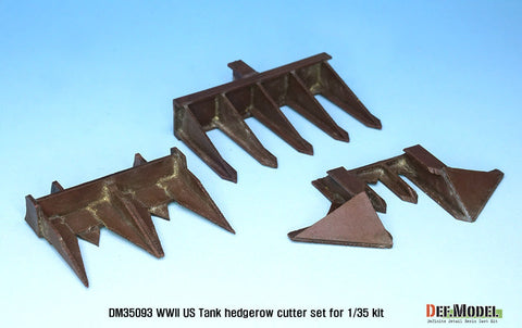 DEFモデル DM35093 1/35 WWII アメリカ戦車用 ヘッジロウカッターセット ( タミヤ用)