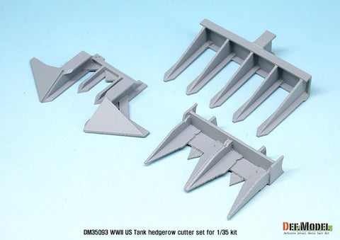 DEFモデル DM35093 1/35 WWII アメリカ戦車用 ヘッジロウカッターセット ( タミヤ用)