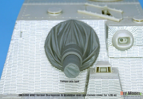 DEFモデル DM35098 1/35 IV号突撃砲戦車 ブルムベア 中後期型 主砲キャンバスカバーセット 1