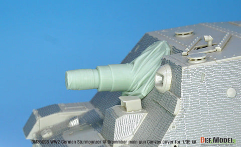 DEFモデル DM35098 1/35 IV号突撃砲戦車 ブルムベア 中後期型 主砲キャンバスカバーセット 1