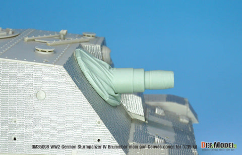 DEFモデル DM35098 1/35 IV号突撃砲戦車 ブルムベア 中後期型 主砲キャンバスカバーセット 1