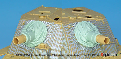 DEFモデル DM35098 1/35 IV号突撃砲戦車 ブルムベア 中後期型 主砲キャンバスカバーセット 1