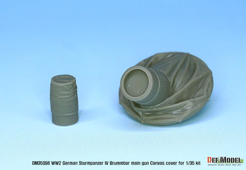 DEFモデル DM35098 1/35 IV号突撃砲戦車 ブルムベア 中後期型 主砲キャンバスカバーセット 1