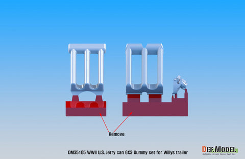 DEFモデル DM35105 1/35 WWII アメリカ ジェリカン ダミーセット(ジープトレーラー用)