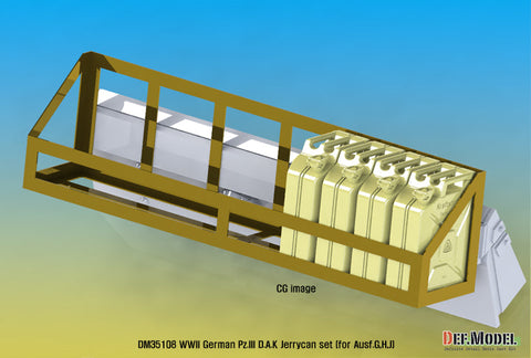 DEFモデル DM35108 1/35 WWII ドイツ III号戦車G/H/J型 アフリカ軍団ダミージェリカンセット (各社対応)