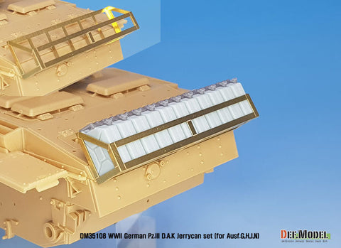 DEFモデル DM35108 1/35 WWII ドイツ III号戦車G/H/J型 アフリカ軍団ダミージェリカンセット (各社対応)
