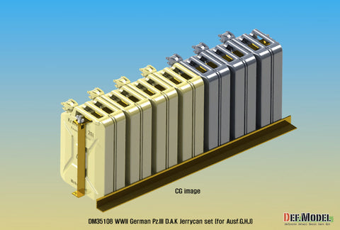 DEFモデル DM35108 1/35 WWII ドイツ III号戦車G/H/J型 アフリカ軍団ダミージェリカンセット (各社対応)