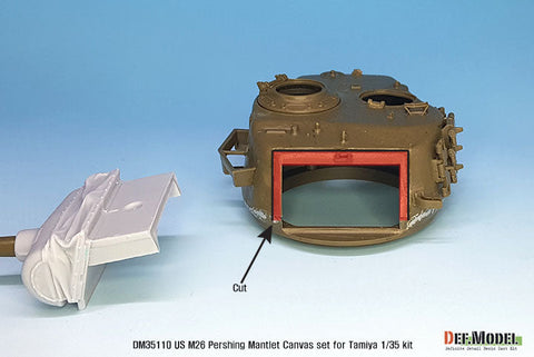 DEFモデル DM35110 1/35 アメリカ M26 パーシング キャンバス製カバー付防盾セット 初期型(タミヤ用)