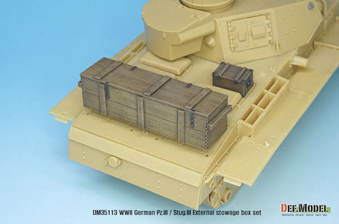 DEFモデル DM35113 1/35 WWII ドイツ III号戦車/III号突撃砲用木箱セット (各社対応)
