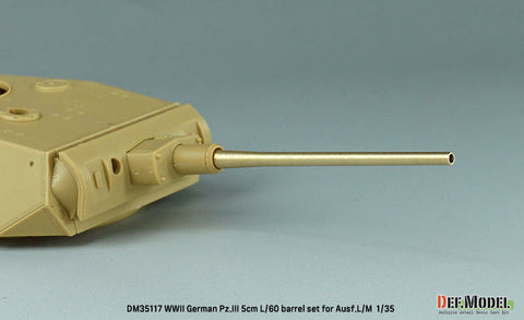 DEFモデル DM35117 1/35 WWII ドイツ III号戦車L/M 5cm KwK39 L/60 砲身 (各社対応)