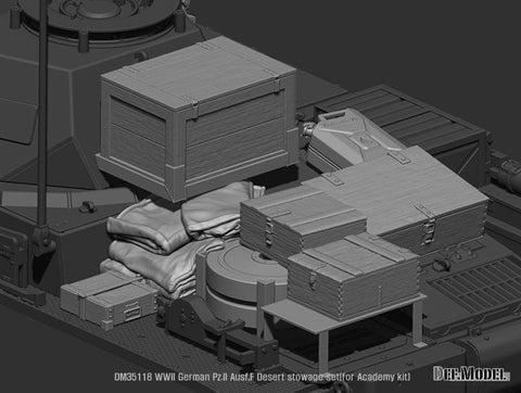 DEFモデル DM35118 1/35 ドイツ II号戦車F型 アフリカ戦線車載収納セット(各社対応)