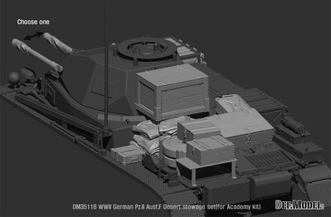 DEFモデル DM35118 1/35 ドイツ II号戦車F型 アフリカ戦線車載収納セット(各社対応)