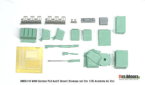 DEFモデル DM35118 1/35 ドイツ II号戦車F型 アフリカ戦線車載収納セット(各社対応)